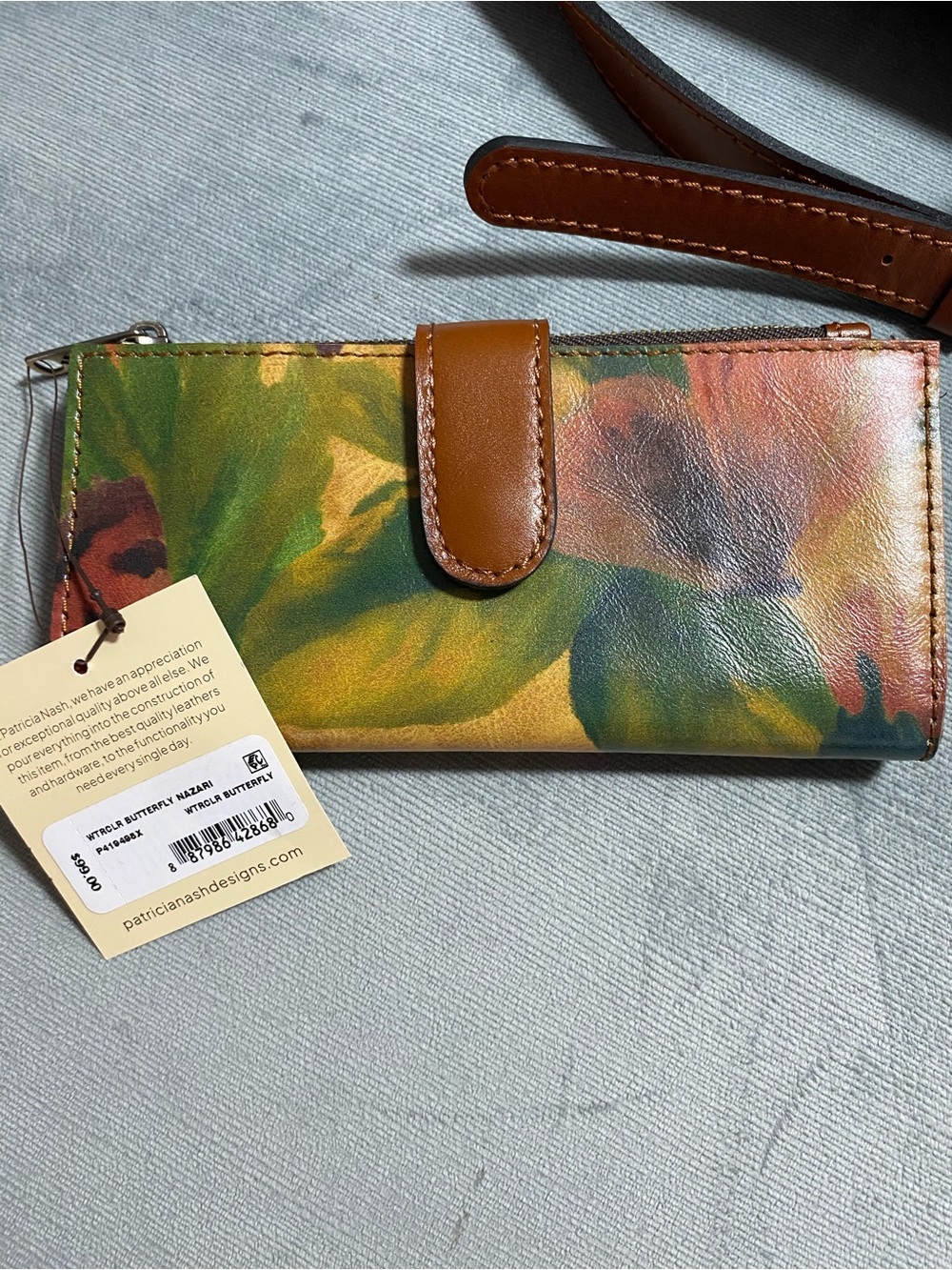 Patricia Nash NWT Avellino  Leather Crossbody & Nazari Wallet Set Spring Multi - Picture 3 of 17